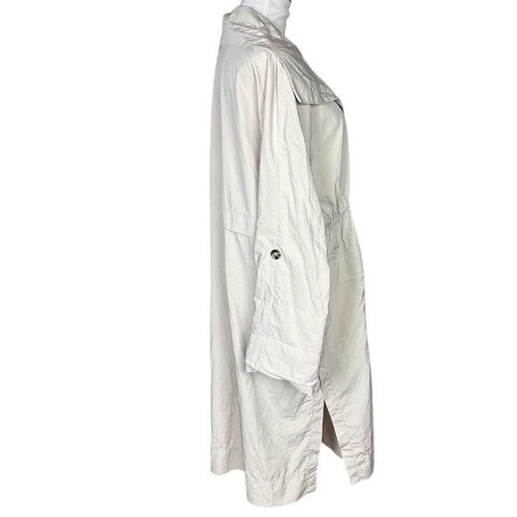 Zara Woman Ivory Overcoat Trench Coat Size S Lightweight Spring Summer - Picture 4 of 12